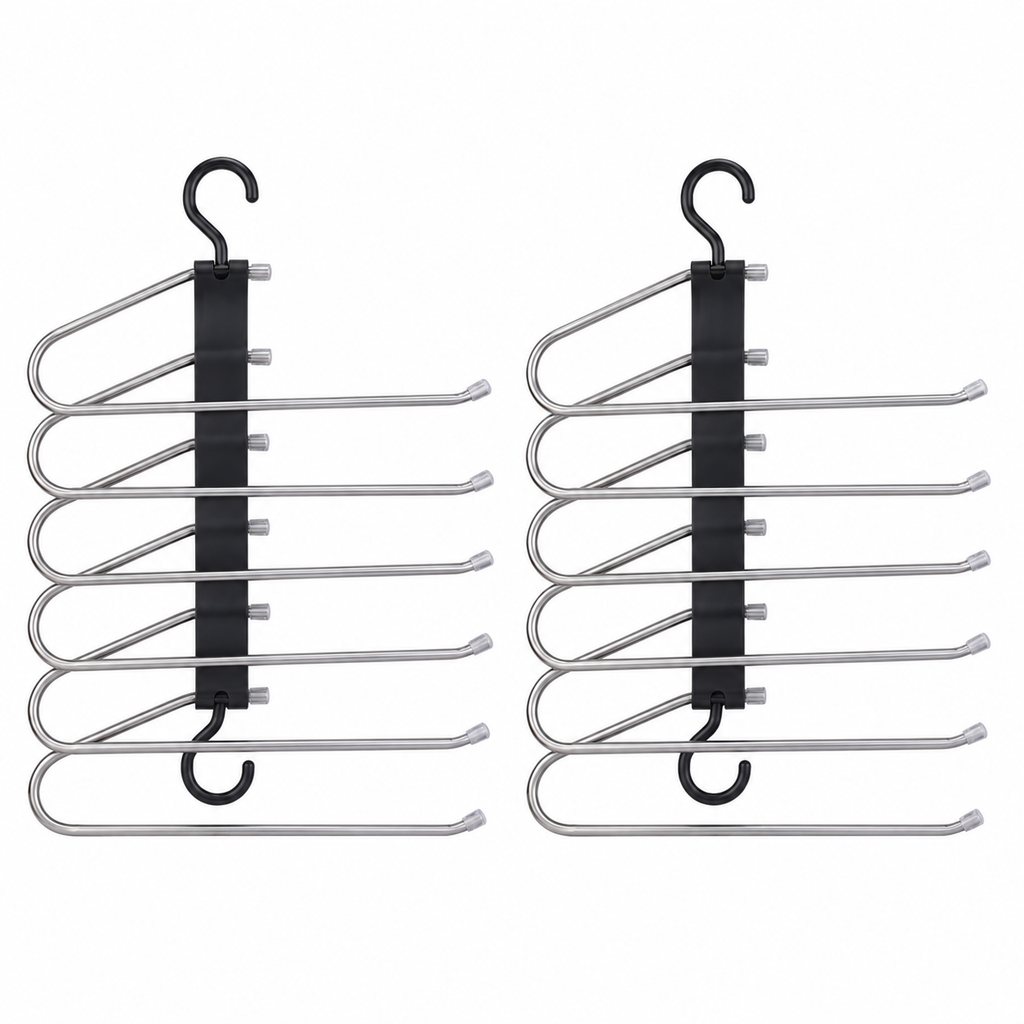 Non-Slip Metal Pants Hangers – 2 Pack