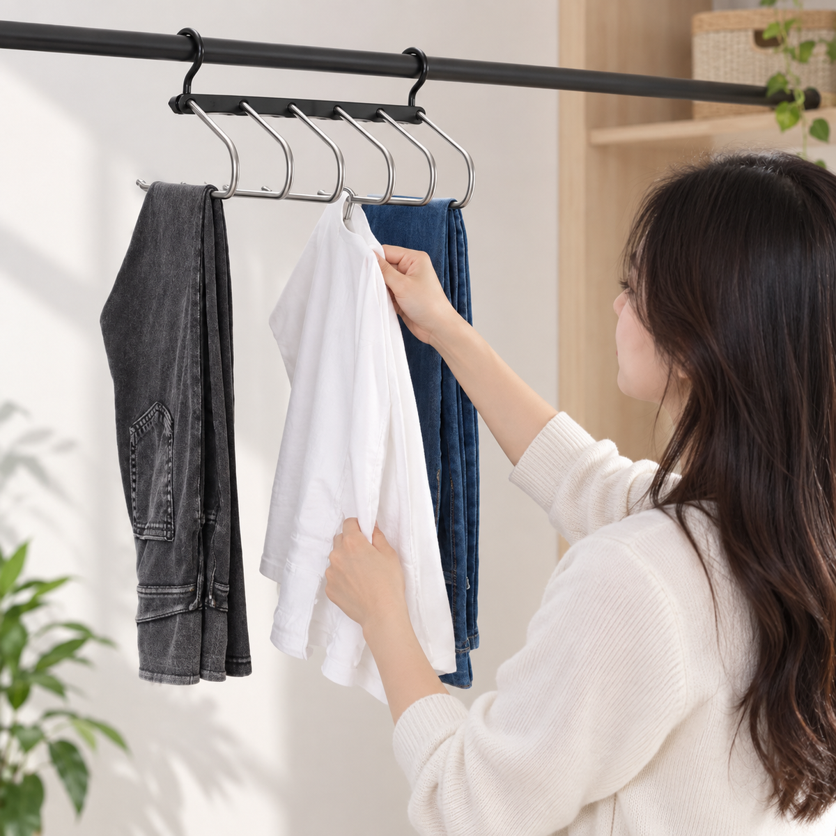 Non-Slip Metal Pants Hangers – 2 Pack