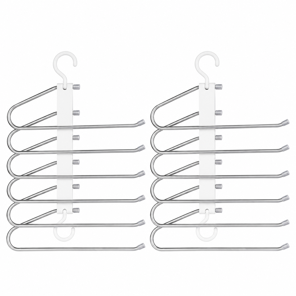Non-Slip Metal Pants Hangers – 2 Pack