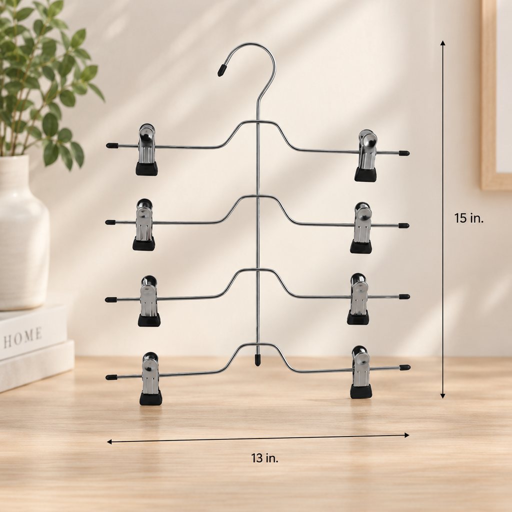 Chrome 4-Tier Skirt & Pants Hanger