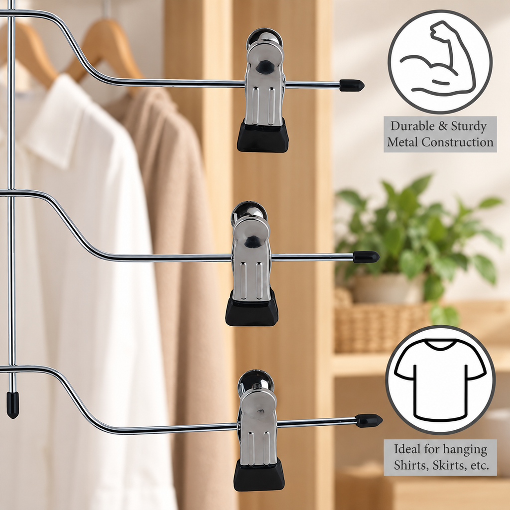 Chrome 4-Tier Skirt & Pants Hanger