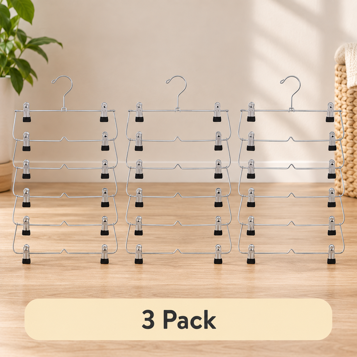 6-Tier Chrome Pants & Skirt Organizer