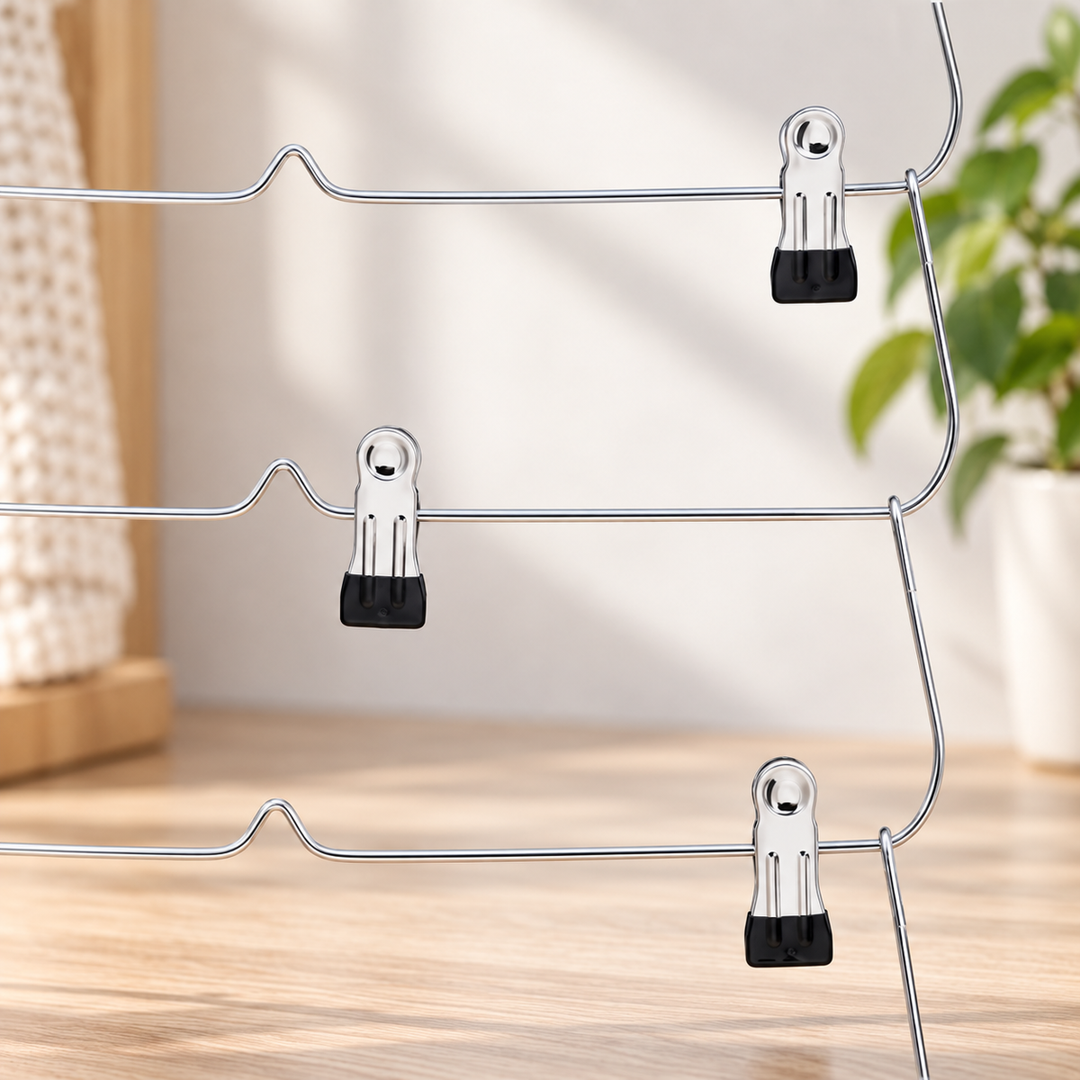 6-Tier Chrome Pants & Skirt Organizer