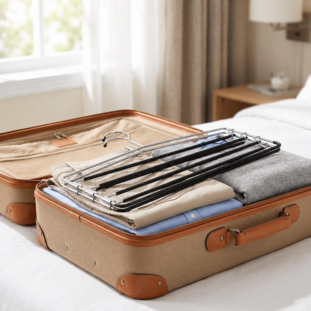 4-Tier Space-Saving Pants & Skirt Hanger