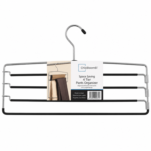 4-Tier Space-Saving Pants & Skirt Hanger